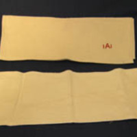 SLM 31480 3-5 - Tre handdukar sydda av säckar, märkta I A I, Ivar och Ingrid Alderstrand