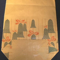 SLM 29504 - Papperspåse med tryckt juldekor, 1950-tal
