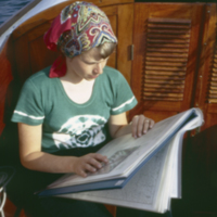 SLM DIA12-02 - Kerstin Berg i segelbåten år 1971