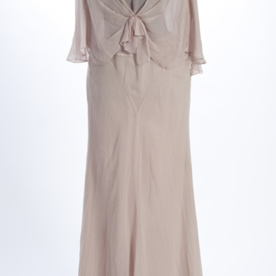 SLM 11422-11423 - Klänning av rosa voile, sannolikt 1930-tal