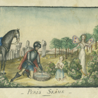 SLM 24197 - Akvarell, Peris skänk, sannolikt ritad av Sophie Drake 1830