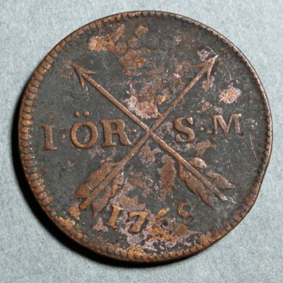 SLM 16943 - Mynt, 1 öre kopparmynt 1768, Adolf Fredrik