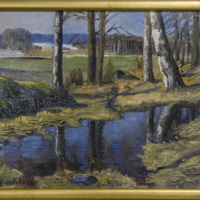SLM 30300 - Oljemålning, landskap av Ebba Böklin