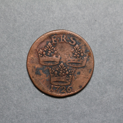 SLM 16910 - Mynt, 1 öre kopparmynt 1726, Fredrik I