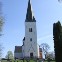 SLM D11-022 - Fogdö kyrka, kyrkoanläggning från väst?