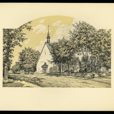 SLM 12638 1 - Litografi av James Pauli (1857-1934), Alla Helgona kyrka i Nyköping