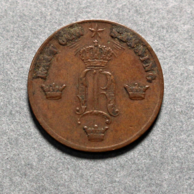 SLM 16688 - Mynt, 1/2 öre bronsmynt 1858, Oscar I