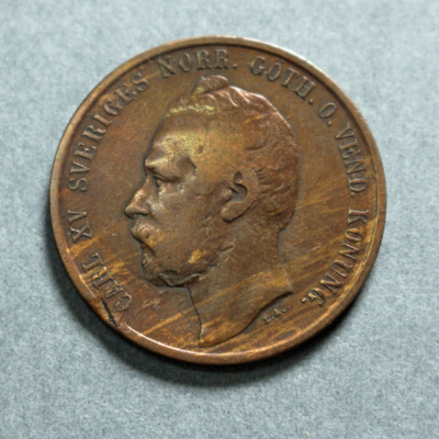 SLM 16712 - Mynt, 5 öre bronsmynt 1860, Karl XV
