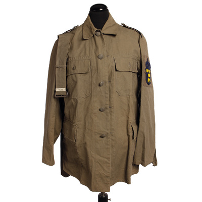 SLM 34052 - Uniform bestående av jacka och byxa, Hemvärnet i Halla, 1950-tal