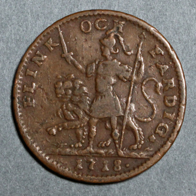 SLM 16250 - Mynt, 1 daler kopparmynt typ IV 1718, Karl XII