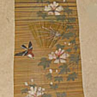 SLM 22718 - Bonad, målad väggdekoration av bambustänger, japanskt ursprung