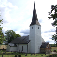 SLM D08-265 - Aspö kyrka. Exteriör.