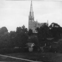 SLM M007427 - Floda kyrka från sydväst, 1890-tal