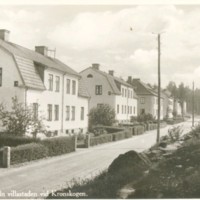 SLM M028125 - Vykort, Parti från villastaden vid Kronskogen, Eskilstuna