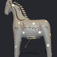 SLM 9371 - Målad trähäst från Rättviks hemslöjd, souvenir