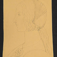 SLM 15097 30 - Blyertsteckning av Clara Sandströmer, gift Fleetwood