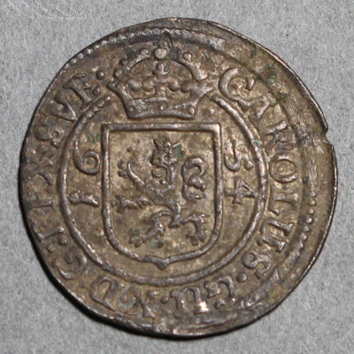 SLM 16121 - Mynt, 1 öre silvermynt typ II 1654, Karl X Gustav