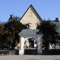 SLM D08-217 - Stora Malms kyrka. Kyrkoanläggning, stiglucka.