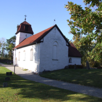 SLM D09-518 - Hammarby kyrka från sydost.