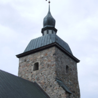 SLM D08-862 - Gåsinge kyrkan, kyrkans torn från nordost.