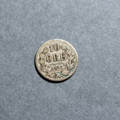 SLM 16663 - Mynt, 10 öre silvermynt 1857, Oscar I