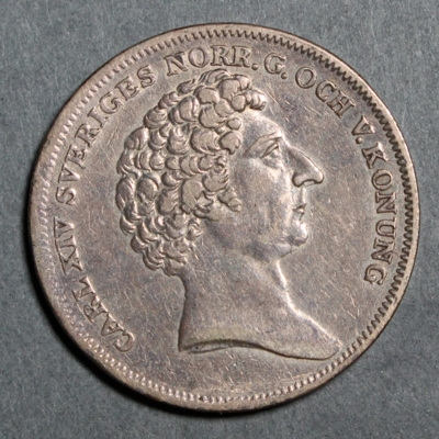 SLM 16502 - Mynt, 1/4 riksdaler specie silvermynt 1832, Karl XIV Johan