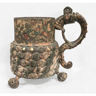 SLM 20623 - Målad stånka, dryckeskärl av masurbjörk från Fogdö socken, 1600-tal