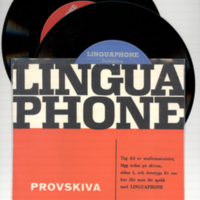 SLM 34973 1-4 - Två EP-skivor från Linguaphone, korta utdrag med flera språk