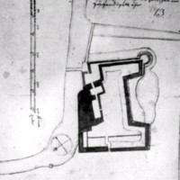 SLM X1642-80 - Plan över befästningen vid Nyköpingshus av Erik Dahlberg