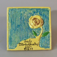 SLM 34491 - Utmärkelse, keramikplatta med motiv samt 