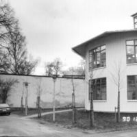 SLM M020431 - Stallet vid Nicolai kyrka. Rivet 1993.