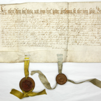 SLM 5627 - Pergamentbrev undertecknat av Häradshövding Åke Wrängh 1669