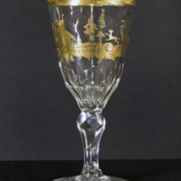 SLM 2419 - Glas med slipad dekor och förgyllning, sent 1700-tal