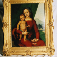 SLM P08-015 - Oljemålning, Maria med Jesusbarnet