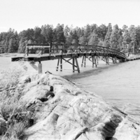 SLM OH0097-10 - Nävekvarns nya bro till badholmen, foto år 1962