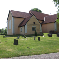 SLM D10-1304 - Runtuna kyrka, exteriör från norr.