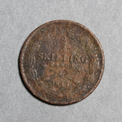 SLM 16658 - Mynt, 2/3 skilling banco kopparmynt 1840-tal, Oscar I