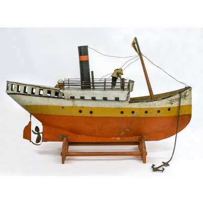 SLM 51450 - Båtmodell, ångbåten Styrbjörn tillverkad av 
