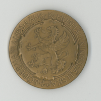 SLM 8799 1 - Medalj, Södermanlands läns Hushållningssällskap, Ålberga gård 1928
