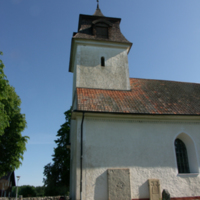 SLM D10-197 - Årdala kyrka, exteriör, torn