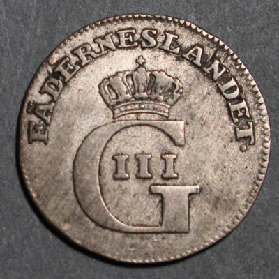SLM 16406 - Mynt, 4 öre 1/24 riksdaler silvermynt typ II 1778, Gustav III