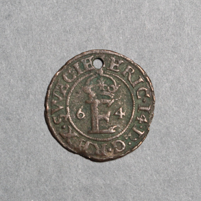 SLM 16826 - Mynt, 1/2 öre silvermynt 1564, Erik XIV