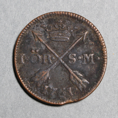 SLM 16931 - Mynt, 1 öre kopparmynt 1761, Adolf Fredrik