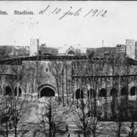 SLM P07-1870 - Vykort med Stockholms stadion, Olympiska spelen 1912, 