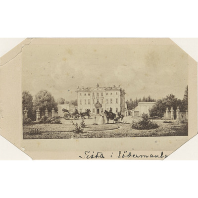 SLM M005146 - Tistad slott, litografi utförd av F Richardts