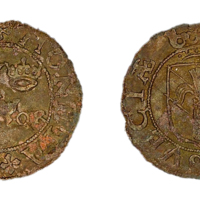 SLM 15577 - Mynt, 1/2 öre silvermynt 1593, Sigismund