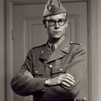 SLM P07-1389 - Anders Lybeck som nyinryckt soldat år 1955.