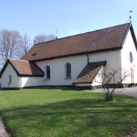SLM D10-1320 - Råby-Rönö kyrka, exteriör från nordväst.