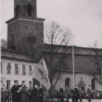 SLM M006035 - F11 ceremoni på Stora torget i Nyköping 1942