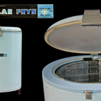 SLM 36529 - Rund frysbox från 1950-talets slut